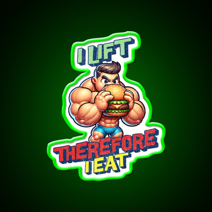 I Lift Therefore I Eat Gym Fitness Led Neon Sign Rgb Color