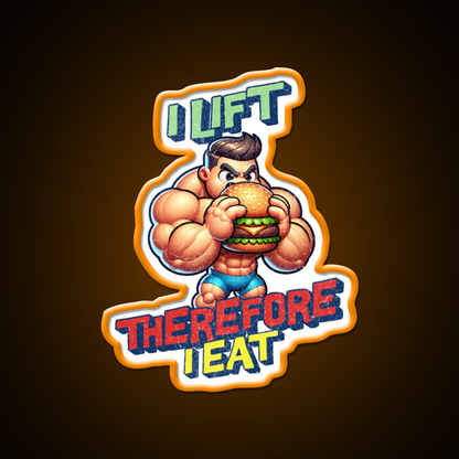 I Lift Therefore I Eat Gym Fitness Led Neon Sign Rgb Color