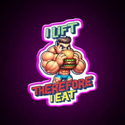 I Lift Therefore I Eat Gym Fitness Led Neon Sign Rgb Color
