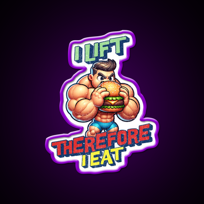 I Lift Therefore I Eat Gym Fitness Led Neon Sign Rgb Color