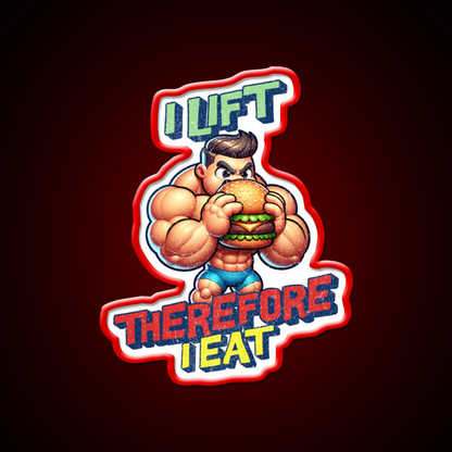 I Lift Therefore I Eat Gym Fitness Led Neon Sign Rgb Color