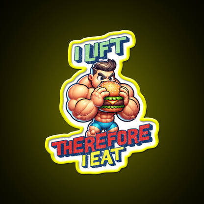 I Lift Therefore I Eat Gym Fitness Led Neon Sign Rgb Color