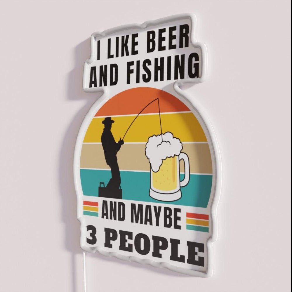 I Like Beer And Fishing Rgb Led Neon Sign - Shineneon