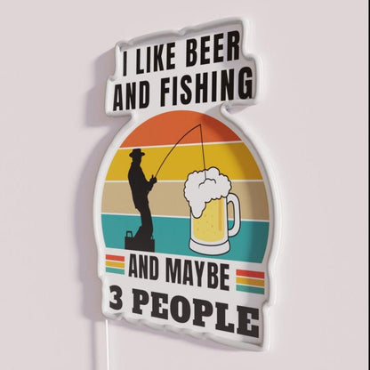 I Like Beer And Fishing Rgb Led Neon Sign - Shineneon