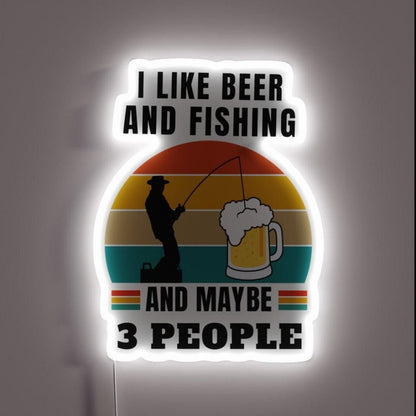 I Like Beer And Fishing Rgb Led Neon Sign - Shineneon