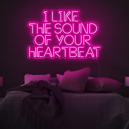 I Like The Sound Of Your Heartbeat Teal Blue Led Neon Sign For Bedroom Decor | Shineneon