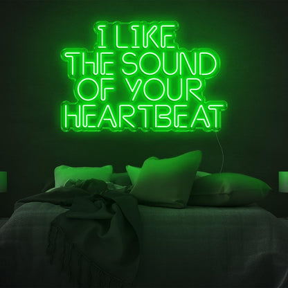 I Like The Sound Of Your Heartbeat Teal Blue Led Neon Sign For Bedroom Decor | Shineneon
