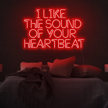 I Like The Sound Of Your Heartbeat Teal Blue Led Neon Sign For Bedroom Decor | Shineneon