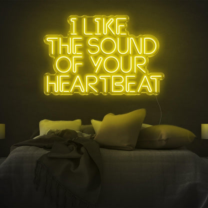 I Like The Sound Of Your Heartbeat Teal Blue Led Neon Sign For Bedroom Decor | Shineneon