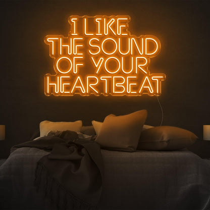 I Like The Sound Of Your Heartbeat Teal Blue Led Neon Sign For Bedroom Decor | Shineneon