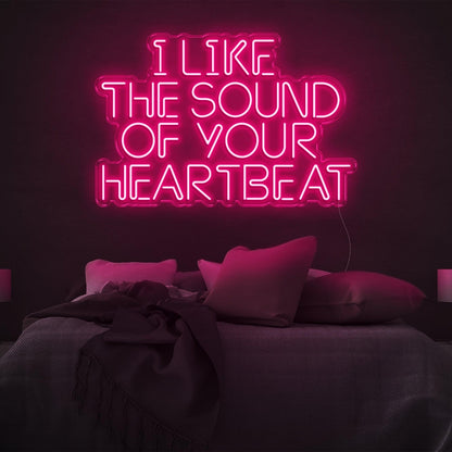 I Like The Sound Of Your Heartbeat Teal Blue Led Neon Sign For Bedroom Decor | Shineneon