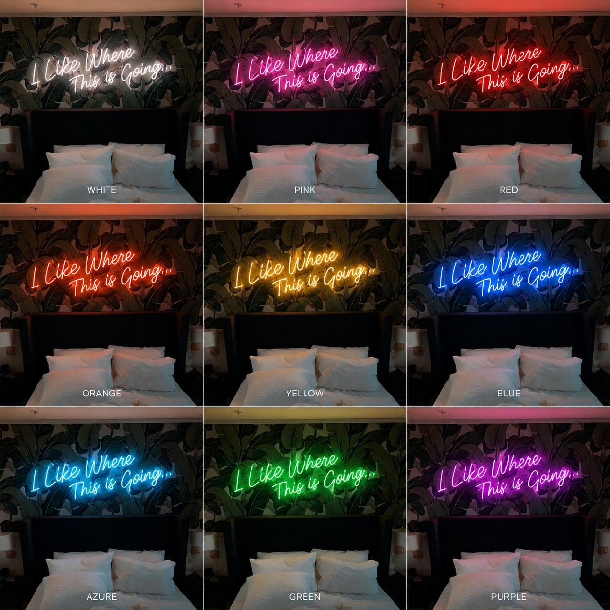 I Like Where This Is Going LED Neon Sign - 05 Color Grid