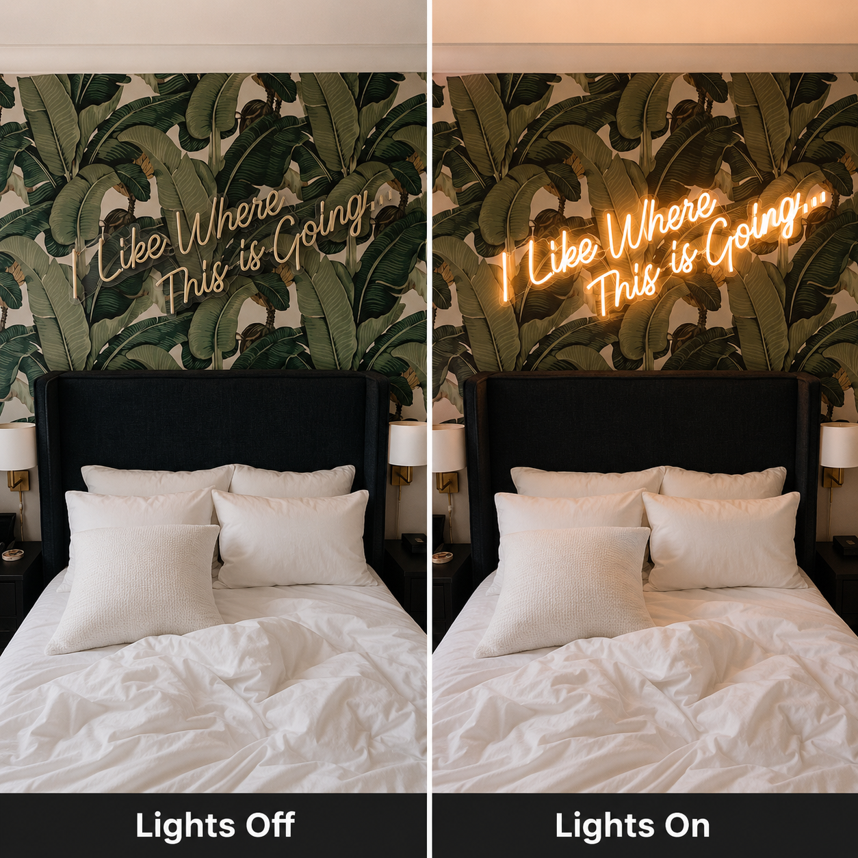 I Like Where This Is Going LED Neon Sign - 06 Day Night Comparison