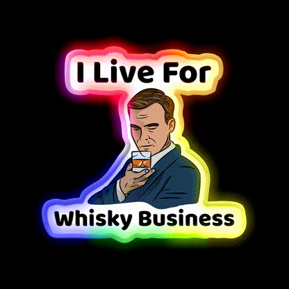 I Live For Whisky Business Whiskey Drink Bar Led Neon Sign Rgb Color - LED neon sign close-up detail