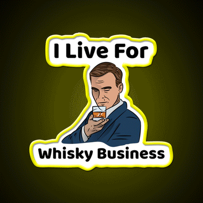 I Live For Whisky Business Whiskey Drink Bar Led Neon Sign Rgb Color - Custom LED neon sign front view