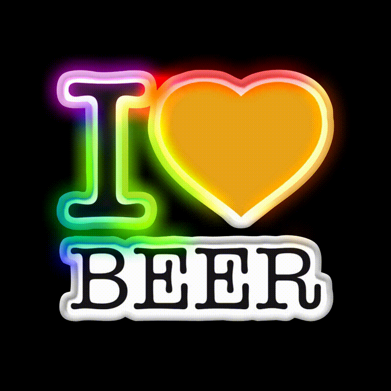 I Love Beer Bar Decor Led Neon Sign Rgb Color - LED neon sign close-up detail