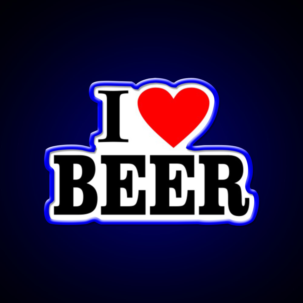 I Love Beer Bar Decor Led Neon Sign Wall Art Rgb Color - LED neon sign view 5