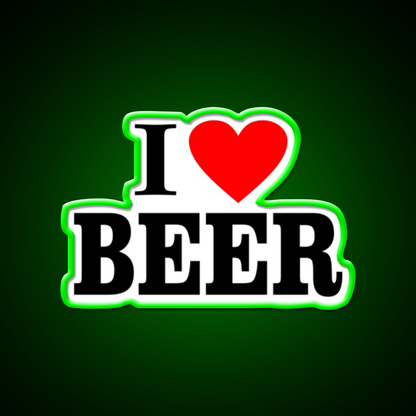 I Love Beer Bar Decor Led Neon Sign Wall Art Rgb Color - LED neon sign view 8