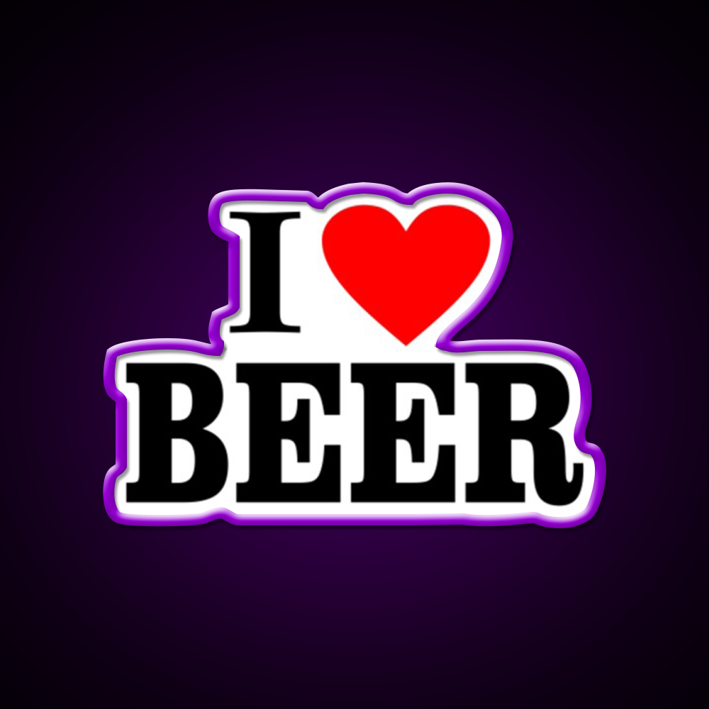 I Love Beer Bar Decor Led Neon Sign Wall Art Rgb Color - LED neon sign view 9