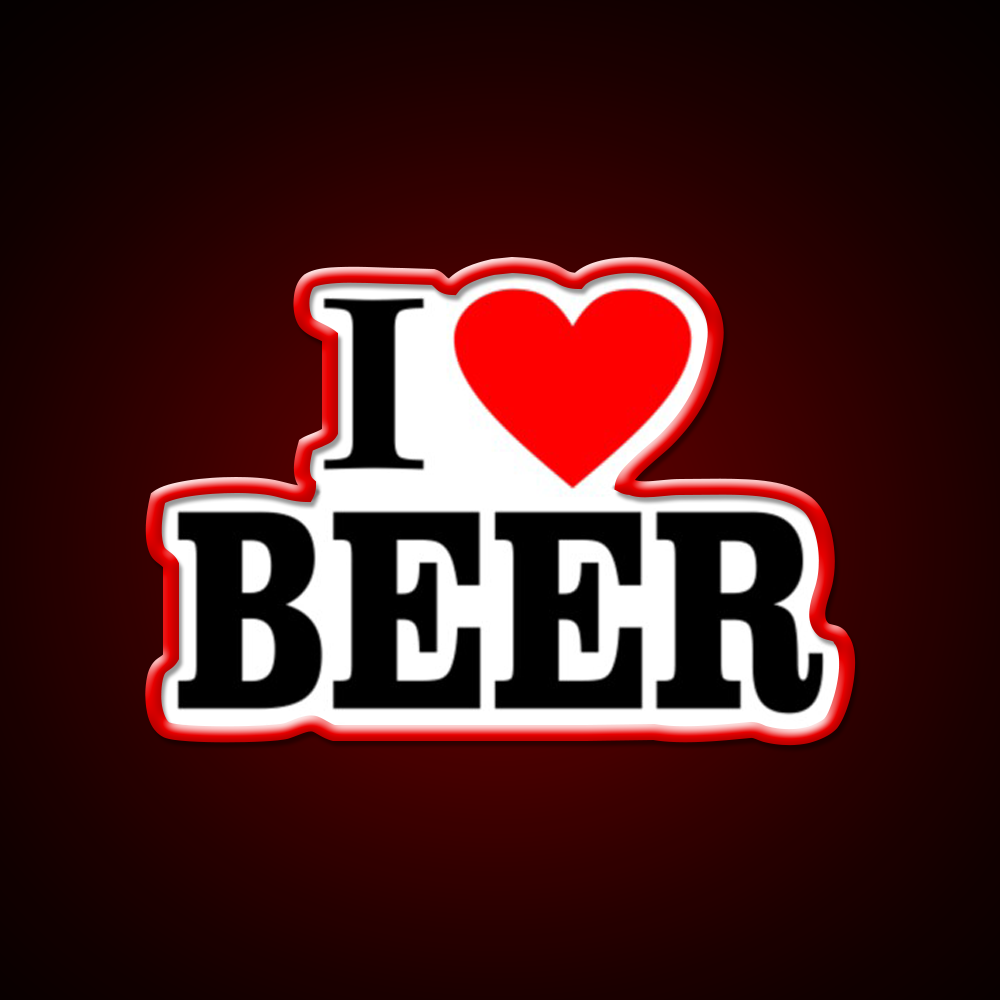 I Love Beer Bar Decor Led Neon Sign Wall Art Rgb Color - LED neon sign view 10