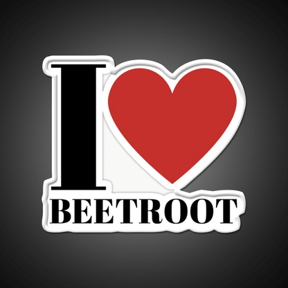 I Love Beetroot Snack Food Led Neon Sign Rgb Color - Shineneon