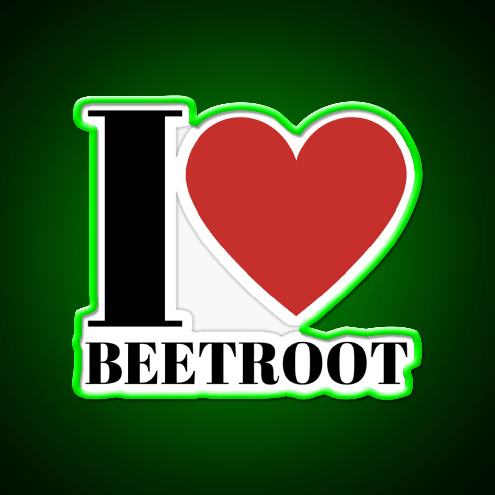 I Love Beetroot Snack Food Led Neon Sign Rgb Color - Shineneon