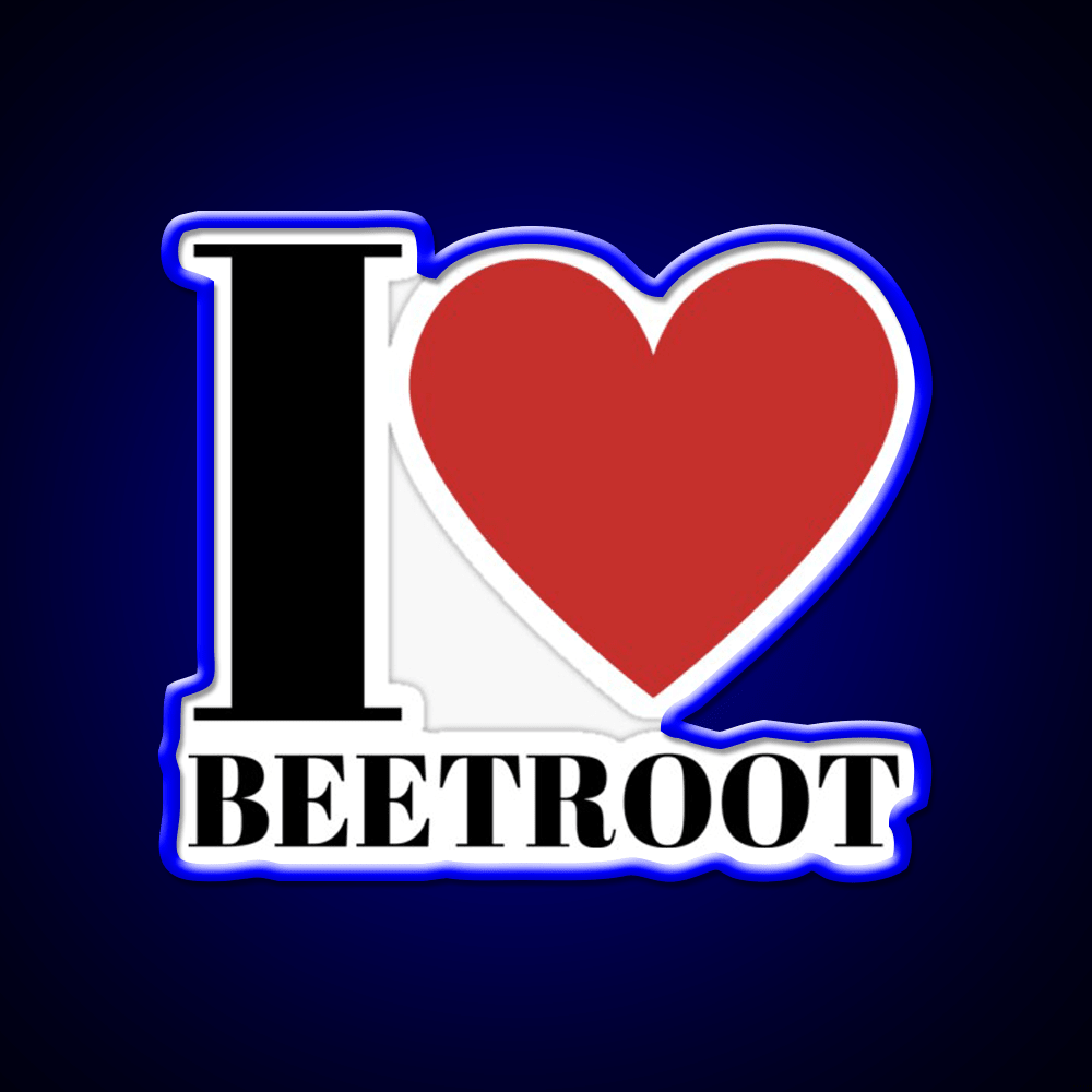 I Love Beetroot Snack Food Led Neon Sign Rgb Color - Shineneon