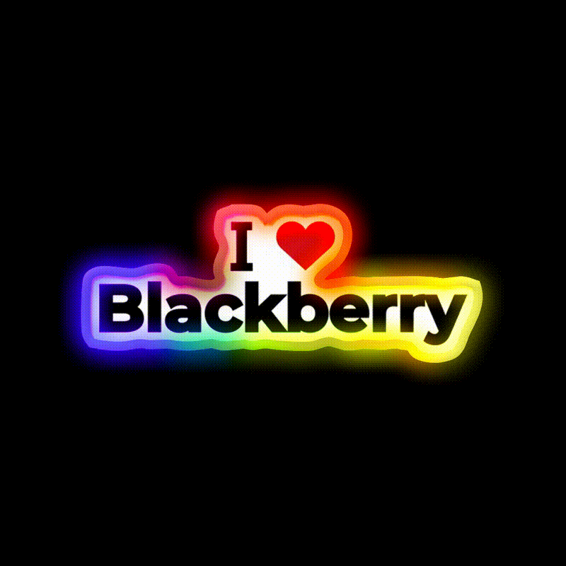 I Love Blackberry Snack Food Led Neon Sign Rgb Color - LED neon sign close-up detail