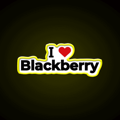 I Love Blackberry Snack Food Led Neon Sign Rgb Color - Custom LED neon sign front view
