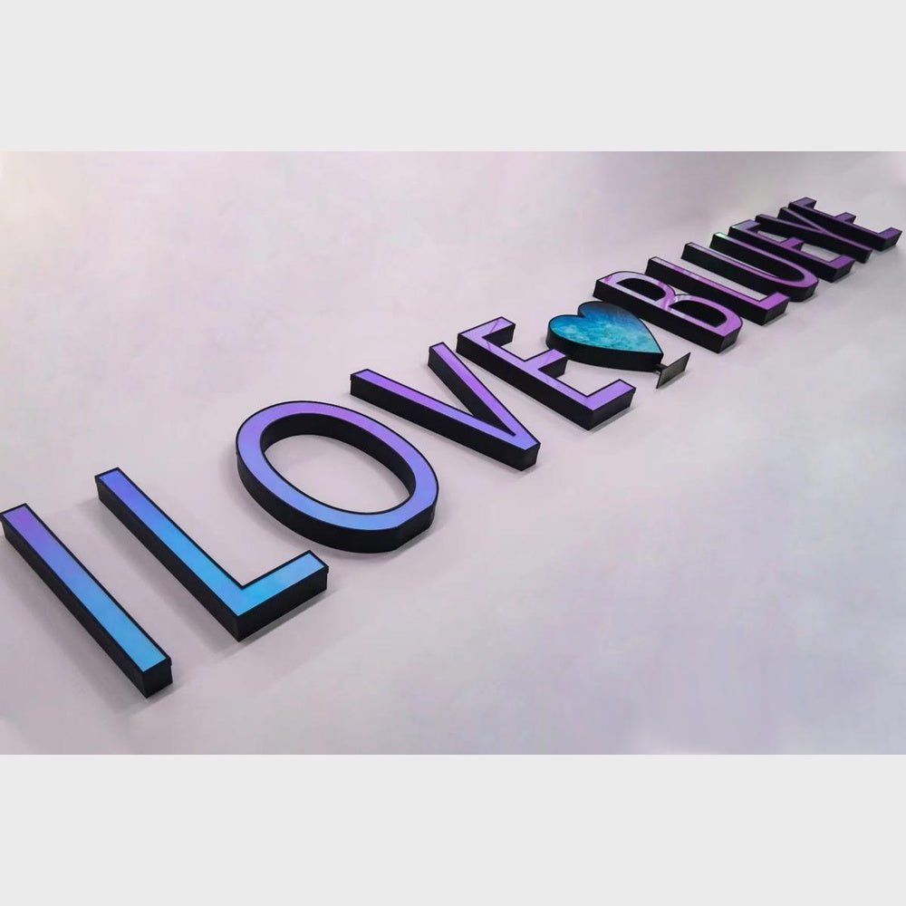 I Love Blueye 3D Frontlit Channel Letters Led Light Sign - Shineneon