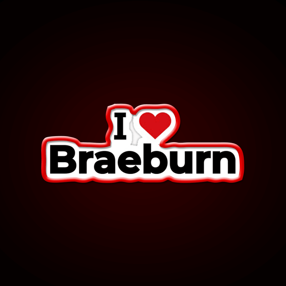 I Love Braeburn Snack Food Led Neon Sign Rgb Color - Shineneon