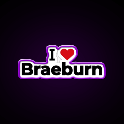 I Love Braeburn Snack Food Led Neon Sign Rgb Color - Shineneon