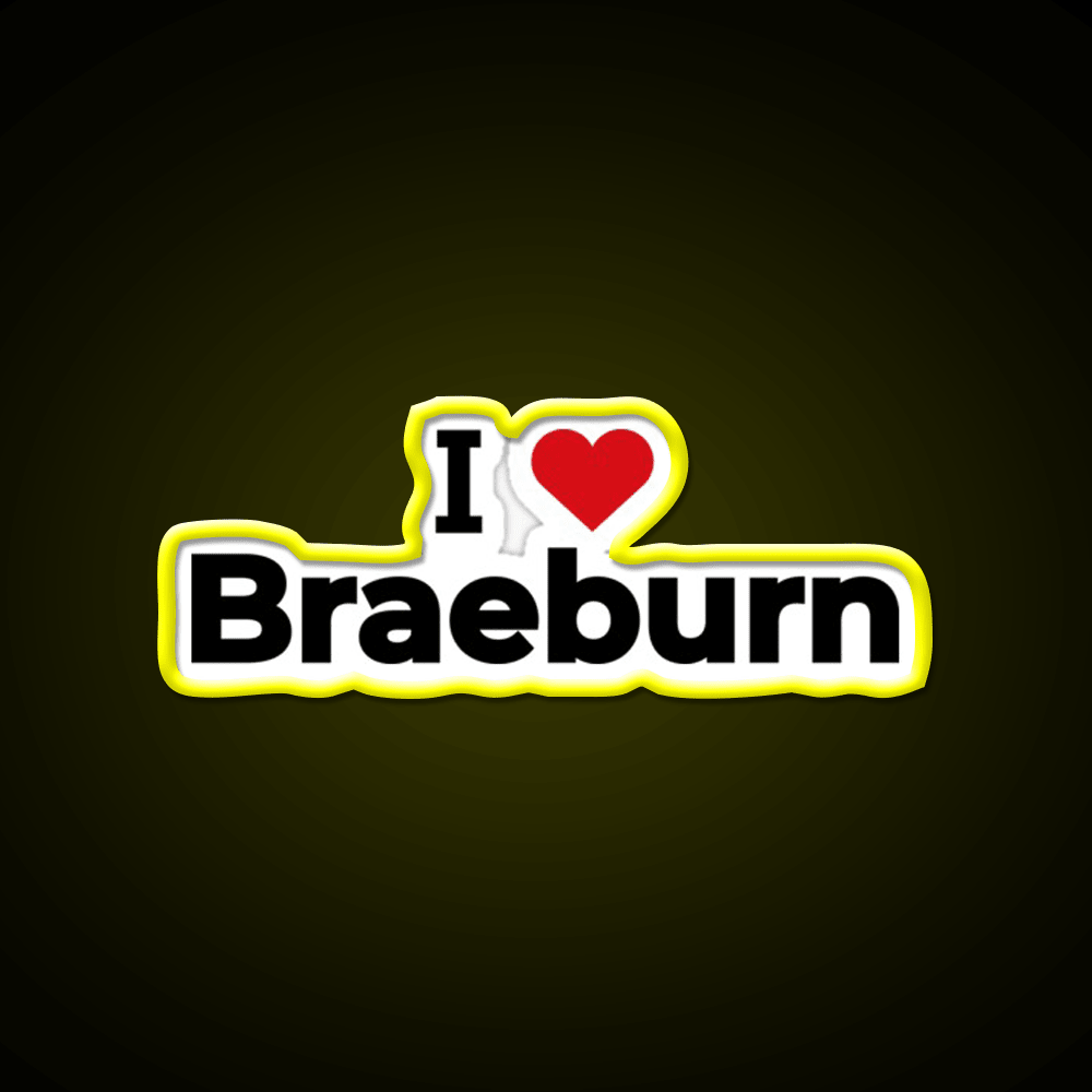 I Love Braeburn Snack Food Led Neon Sign Rgb Color - Shineneon