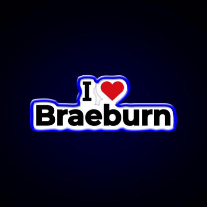 I Love Braeburn Snack Food Led Neon Sign Rgb Color - Shineneon