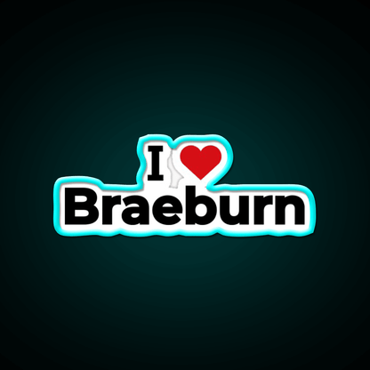 I Love Braeburn Snack Food Led Neon Sign Rgb Color - Shineneon