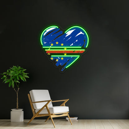 I Love Cape Verde Wall Artwork Neon Signs