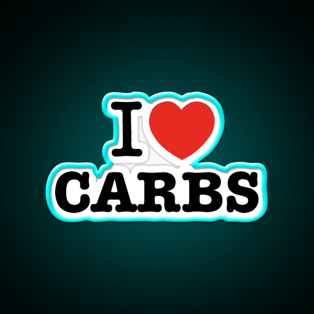I Love Carbs Gym Fitness Led Neon Sign Rgb Color