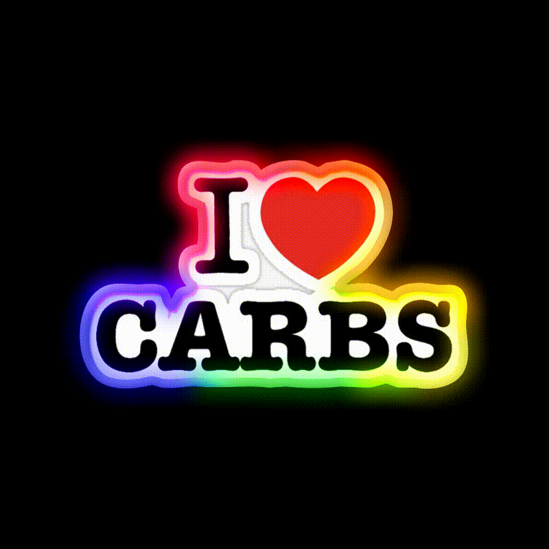 I Love Carbs Gym Fitness Led Neon Sign Rgb Color