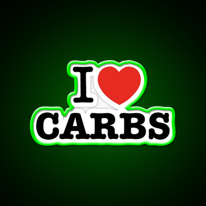 I Love Carbs Gym Fitness Led Neon Sign Rgb Color