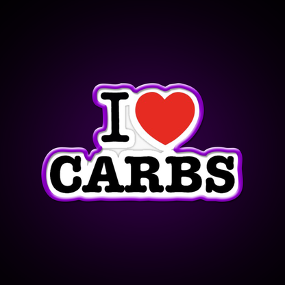 I Love Carbs Gym Fitness Led Neon Sign Rgb Color