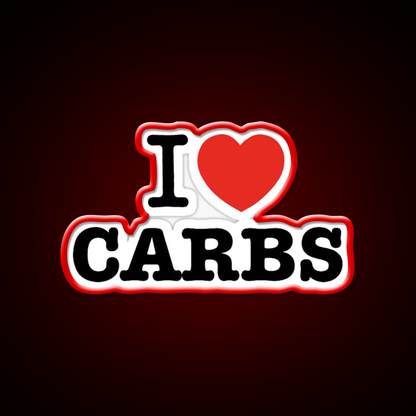 I Love Carbs Gym Fitness Led Neon Sign Rgb Color