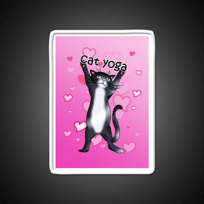 I Love Cat Yoga Led Neon Sign For Wellness Space Rgb Color - Shineneon