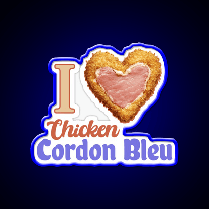 I Love Chicken Cordon Bleu Fast Food Led Neon Sign For Burger Place Rgb Color - Shineneon