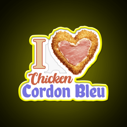 I Love Chicken Cordon Bleu Snack Food Led Neon Sign Rgb Color - Shineneon