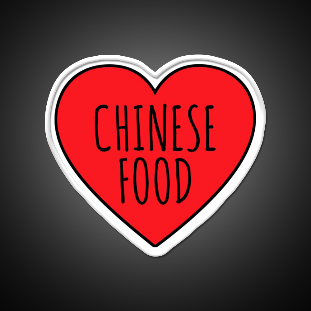 I Love Chinese Food Heart Led Neon Sign Chinese Food Rgb Color