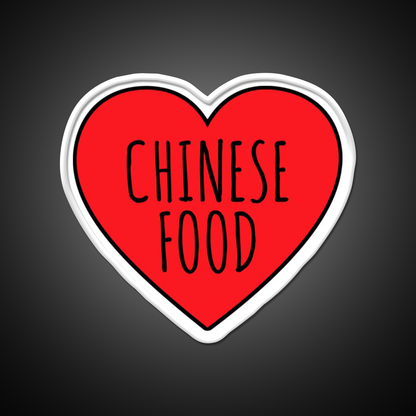 I Love Chinese Food Heart Led Neon Sign Chinese Food Rgb Color