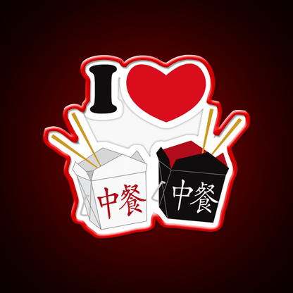 I Love Chinese Food Led Neon Sign Chinese Food Rgb Color - Shineneon