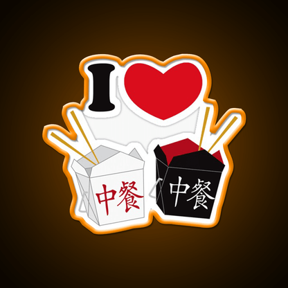 I Love Chinese Food Led Neon Sign Chinese Food Rgb Color - Shineneon