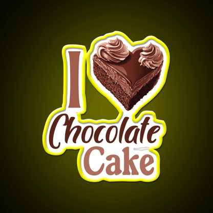 I Love Chocolate Cake Fast Food Led Neon Sign For Burger Place Rgb Color - Shineneon
