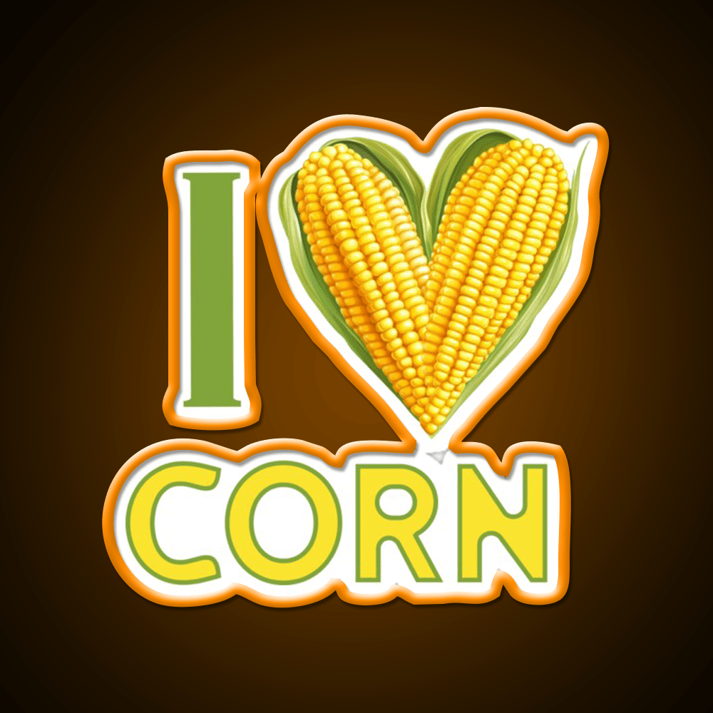 I Love Corn Snack Food Led Neon Sign Rgb Color - Shineneon